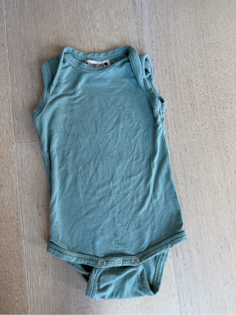 Sleeveless Teal Baby Bodysuit